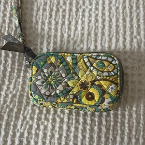 Vera Bradley Floral Wristlet in Yellow and Green